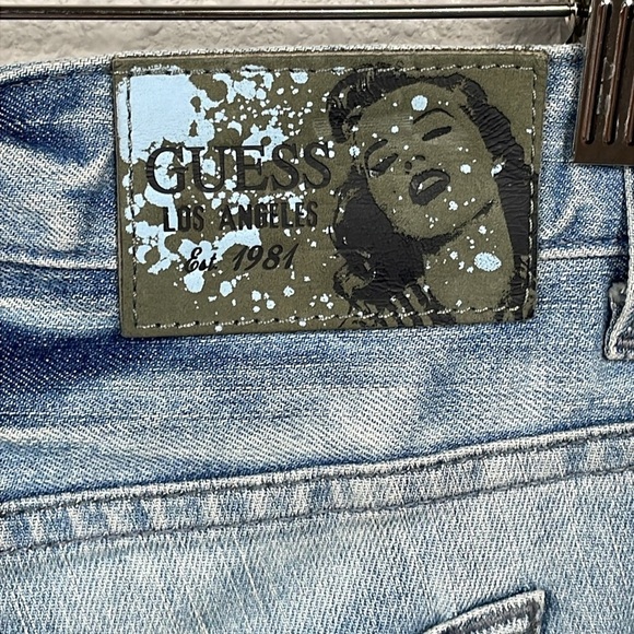 Vintage Guess Low Rise Skinny Jeans Light Wash Faded Y2K Sz 27 - Picture 5 of 13